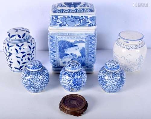 A collection of Japanese and Chinese ceramics ginger jars an...