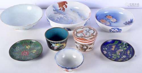 A collection of Japanese and Chinese ceramics and Cloisonne ...