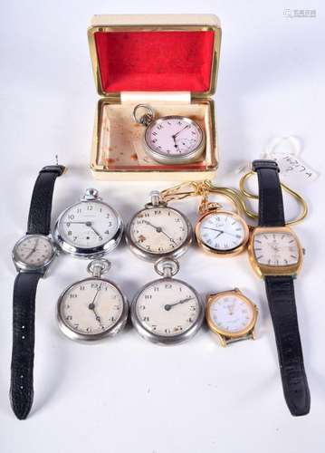 A collection of Swiss pocket watches together with wrist wat...