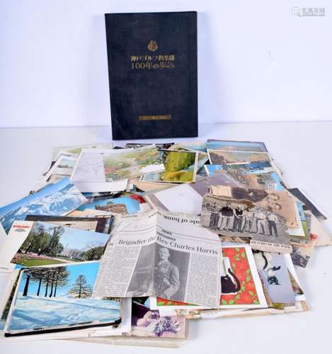 A collection of Post cards, photographs and a book on The Ko...