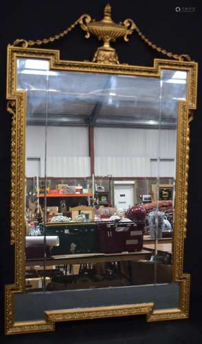 A large giltwood Neo classical mirror 80 x 56 cm