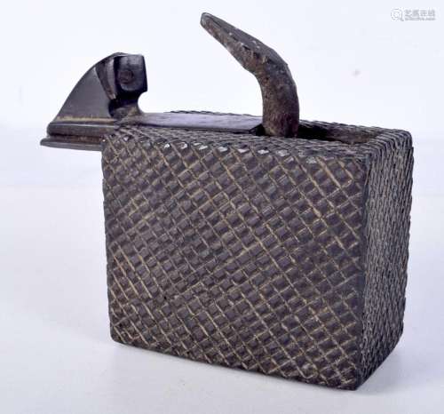 A small carved wooden Sri-Lankan novelty box with an emergin...