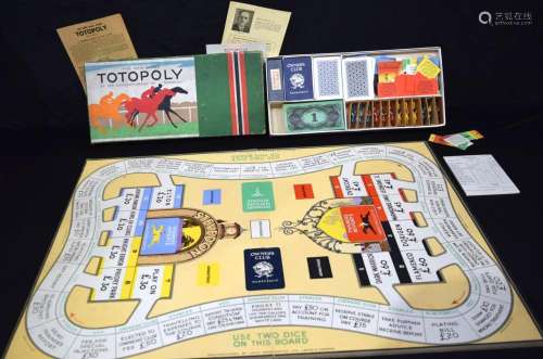 A vintage Totopoly race game. Largest 71 x 51cm (2)