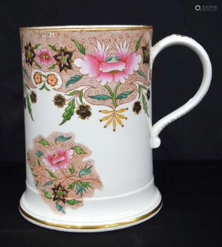 A late 19th Century English pottery tankard. 17.5cm