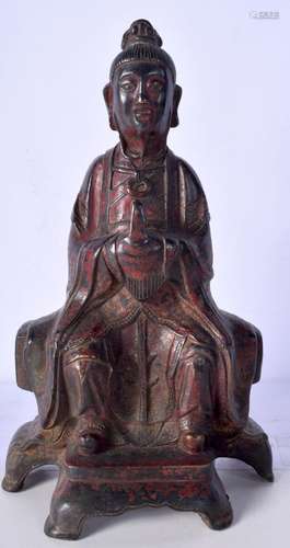 A Chinese bronze buddha. 24cm