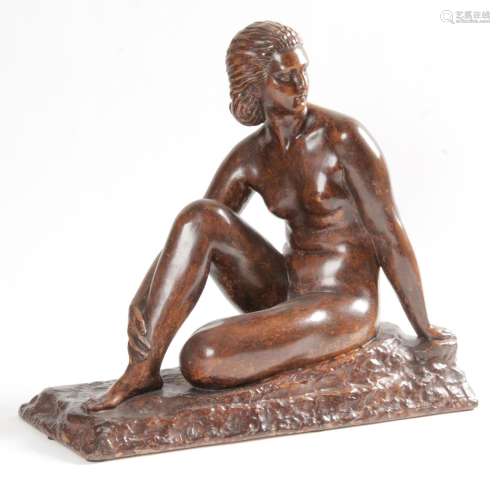 D’APRÈS DIMITRI CHIPARUS (1886-1947) « Femme assise »  Épreu...