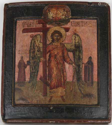 Early Antique Russian Icon, Guardian Angel