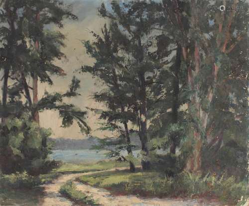 Douglas Stewart "Longboat Pines" Sarasota Painting