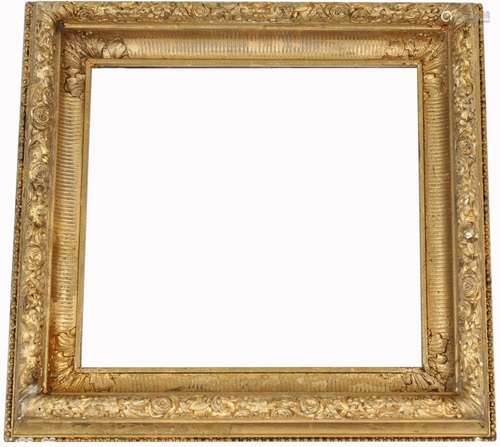 Antique Carved/Gilt Fluted Cove Frame