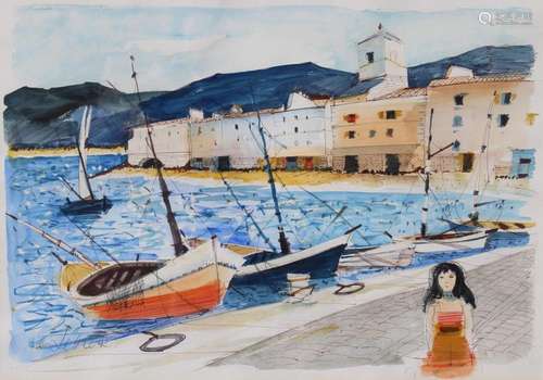 Charles Levier (1920 - 2003) Watercolor