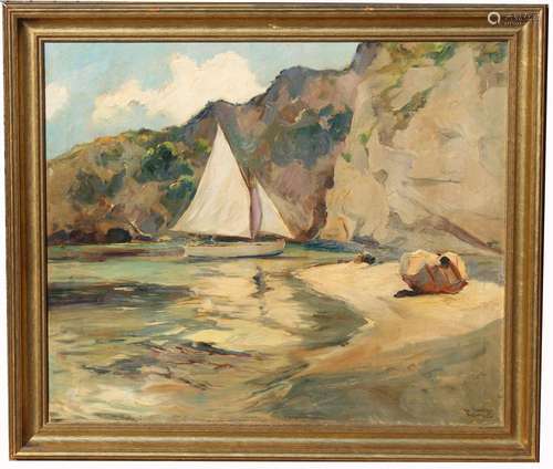 Early 20th C. Coastal Scene, Signed