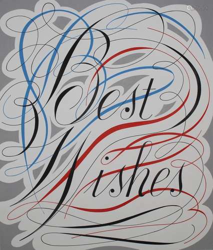 Erik Nitsche (1908 - 1998) "Best Wishes" Original