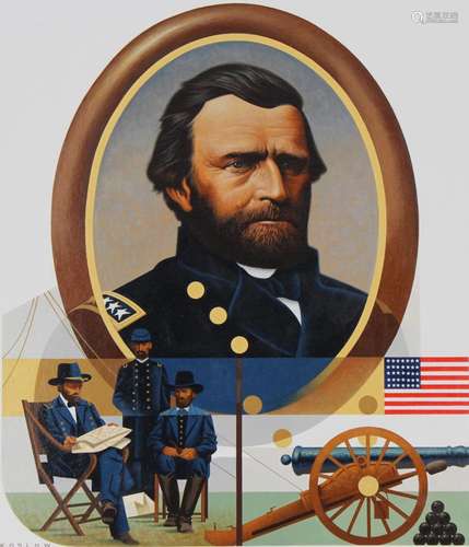 Howard Koslow (1924 - 2016) "Ulysses S. Grant" Oil