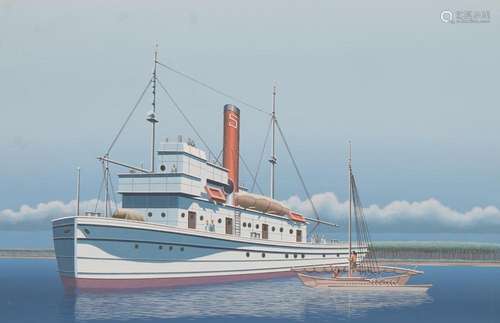 Keith Reynolds (B. 1929) US Steam Vessel Tanager