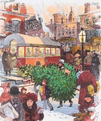 Mel Crawford (B. 1925) "Canada Christmas 1881"