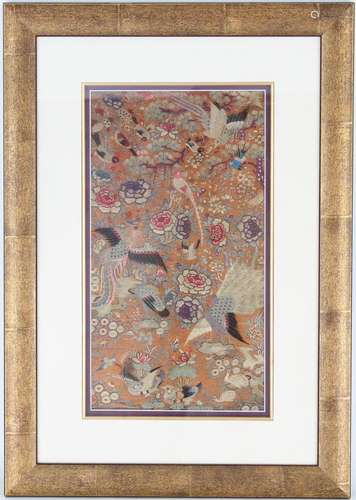 Exceptional Antique Chinese Framed Embroidery