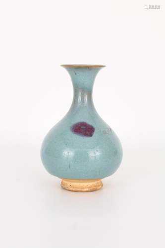 Chinese Jun-Type Pear-Shaped Vase