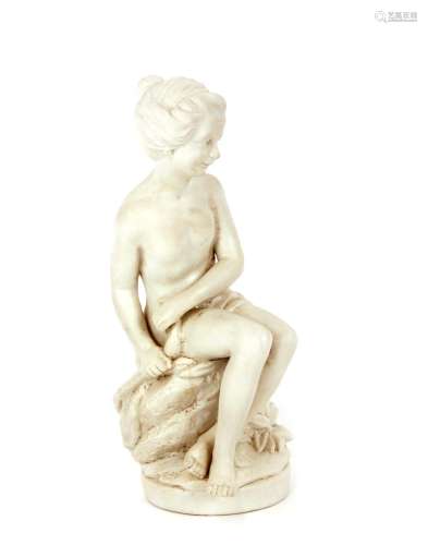 A 19th Century French Parianware figure,of a young scantily ...