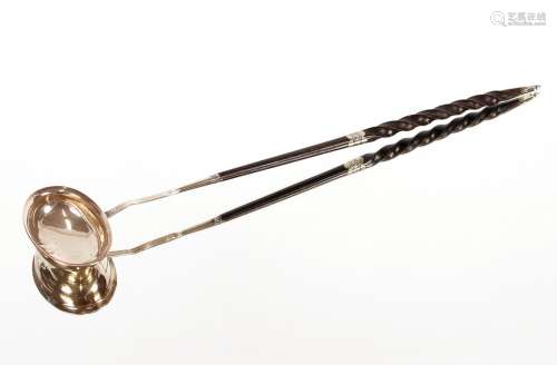 An unmarked Georgiantoddy ladle,with whalebone twist handle