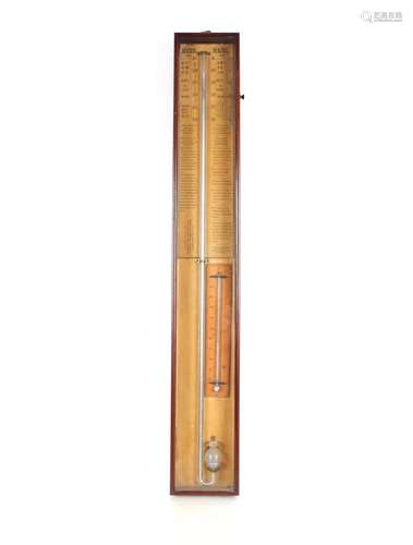 A 19th Century mahogany cased Admiral Fitzroy barometer