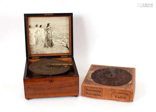 A Polyphon Zonophone and discs