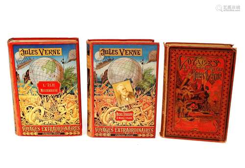 Jules Verne, Voyages Extraordinaires, three volumes