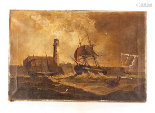 Manner of Thomas Rose Miles, study of war ship and other ves...