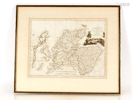 A 18th Centurycoloured map of Scotland,La Scozia Venezia 177...