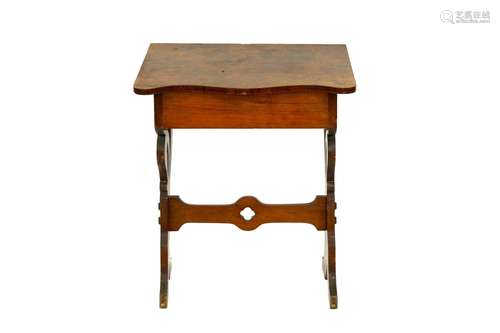 A late 19th Century walnut childs desk,in the Gothic style f...