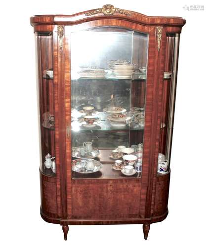 A 19th Century French king wood vitrine,having gilt metal mo...