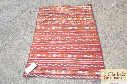 A flat weave Kelim rug, 44 x 32