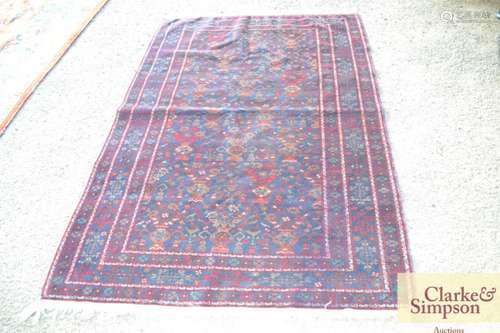 A Kashan type rug, with all over floral animal and