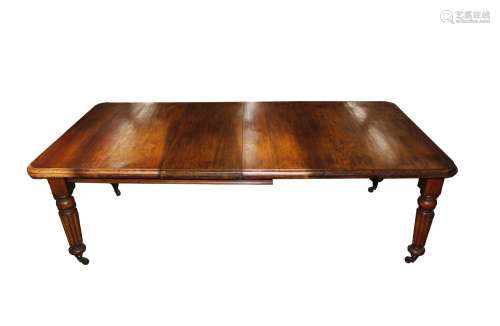 A Victorian mahogany extending dining table,wind out action,...