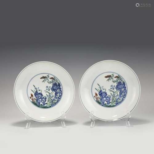 QING YONGZHENG DOUCAI PLATE