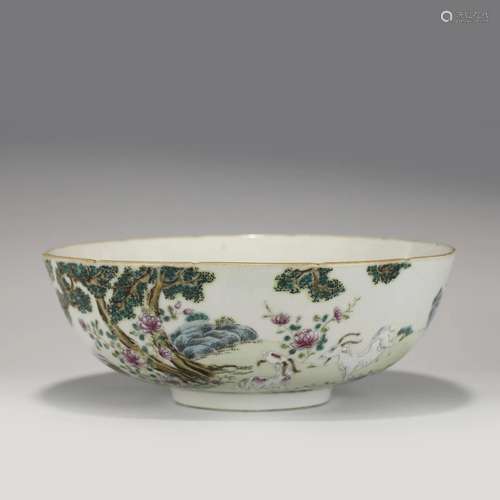 QING JIAQING FAMILLE ROSE BOWL