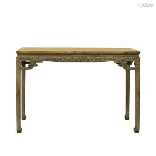 ANTIQUE CHINESE HUANGHUALI WAISTED PAINTING TABLE