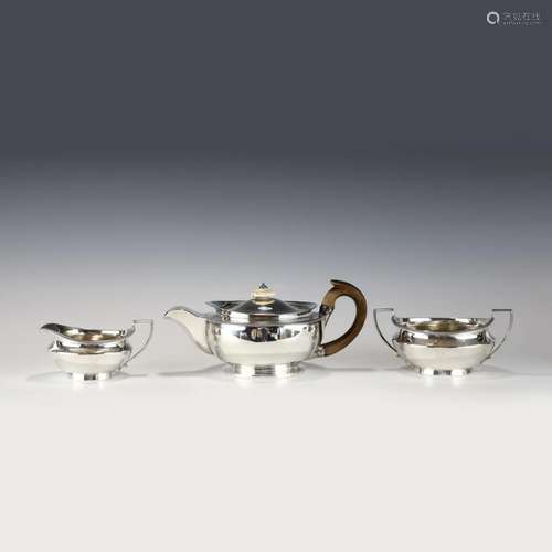 SET OF 3 PCS SILVER TEA SET