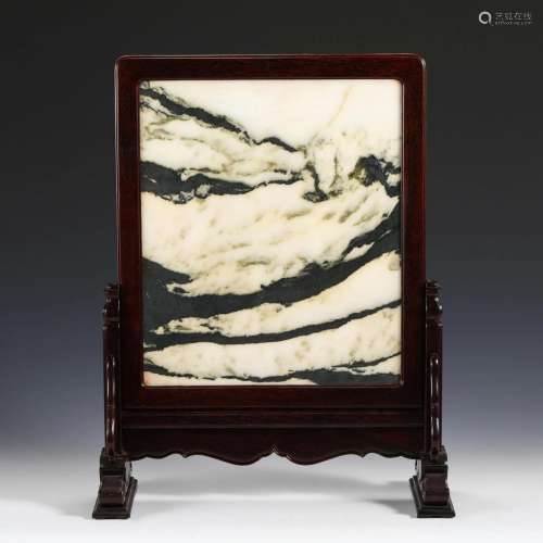 CHINESE STONE TABLE SCREEN
