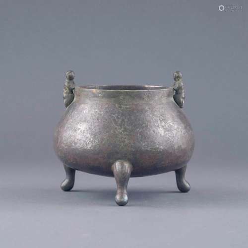 LIAO DYNASTY SILVER TRIPOD CENSER