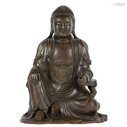 QING BRONZE BODHISATTVAS BUDDHA