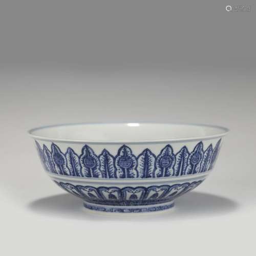 QING YONGZHENG BLUE & WHITE BOWL