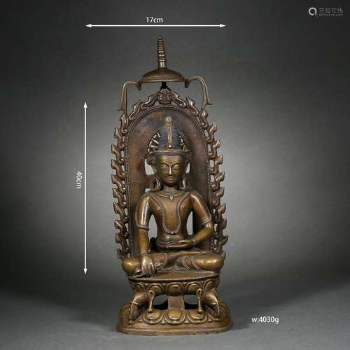 Pure Alloy Copper Statue of Sakyamuni Buddha