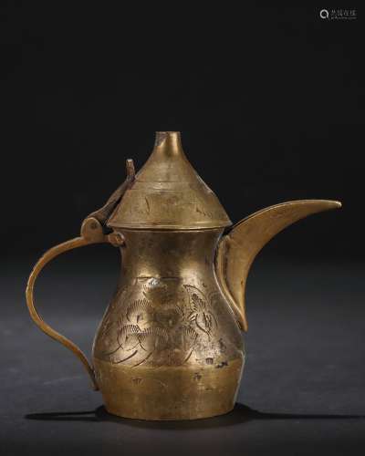 Copper Ewer with the Pattern of Flowers