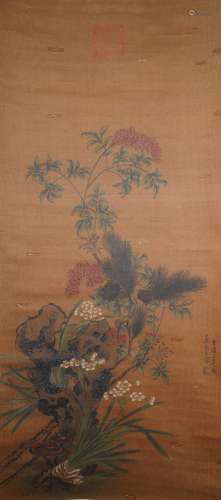 The Picture of Flowers Painted  by Wang Mian
