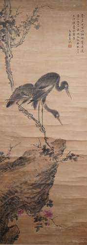 The Picture of Crane Painted by Wang Wu