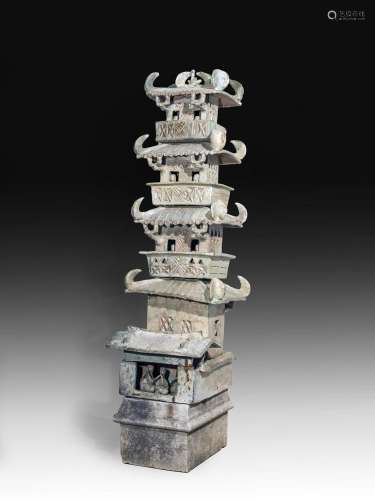 Important de modèle de tour pagode composé de cinq étages su...