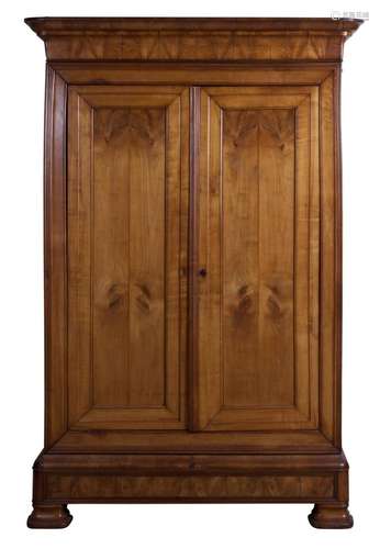 A CHARLES X PROVINCIAL CHERRYWOOD ARMOIRE CIRCA 1820