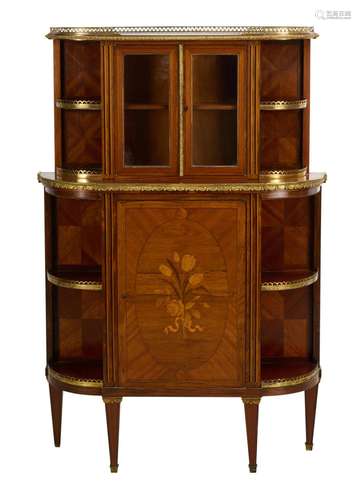 A FRENCH MARQUETRY CABINET LATE 19TH CENTURY