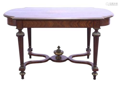 A NAPOLEON III THUYA, KINGWOOD AND MARQUETRY CENTRE TABLE CI...