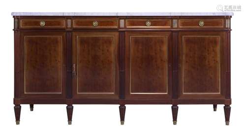 A FRENCH LOUIS XVI STYLE MAHOGANY SIDEBOARD BY MAISON GOUFFÉ...